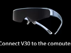 1080P OLED 43° FOV 1800 Nits AR แก้วฉลาด 0~-600° Dioptor HMD 3D แก้วด้วย USB-C