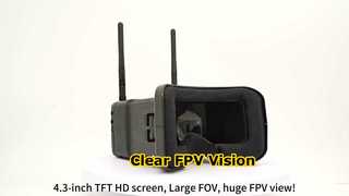 4.3 นิ้ว FPV Goggles โดรนวิชั่น