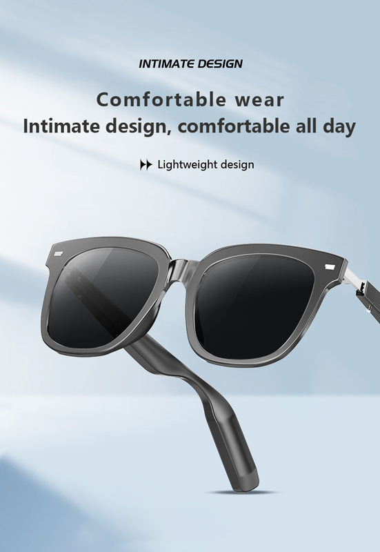โบลูทูธ 5.3 Ultralight Smart Glasses แบตเตอรี่ ขนาด 220mAh ฟังเพลง น้ําหนัก 17 กรัม