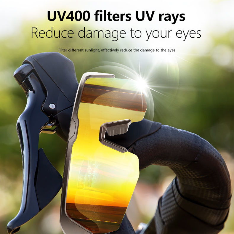 UV 400 สปอร์ต บลูทูธ แว่นขับรถ บลูทูธ 5.3 แบตเตอรี่ 50 ชั่วโมง จักรยาน