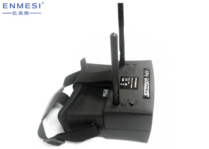 ความล่าช้าสั้น ๆ ที่สะดวกสบาย FPV Drone Goggles พร้อม AV In สำหรับของเล่น 4.3 