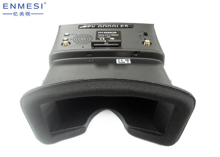 ความล่าช้าสั้น ๆ ที่สะดวกสบาย FPV Drone Goggles พร้อม AV In สำหรับของเล่น 4.3 