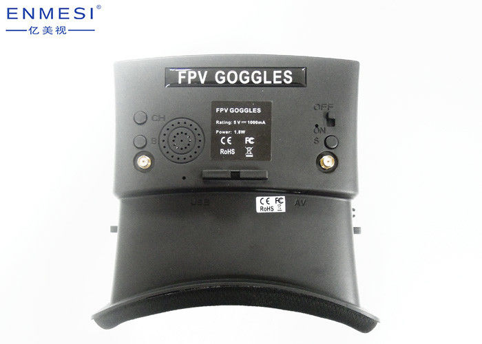 ความล่าช้าสั้น ๆ ที่สะดวกสบาย FPV Drone Goggles พร้อม AV In สำหรับของเล่น 4.3 