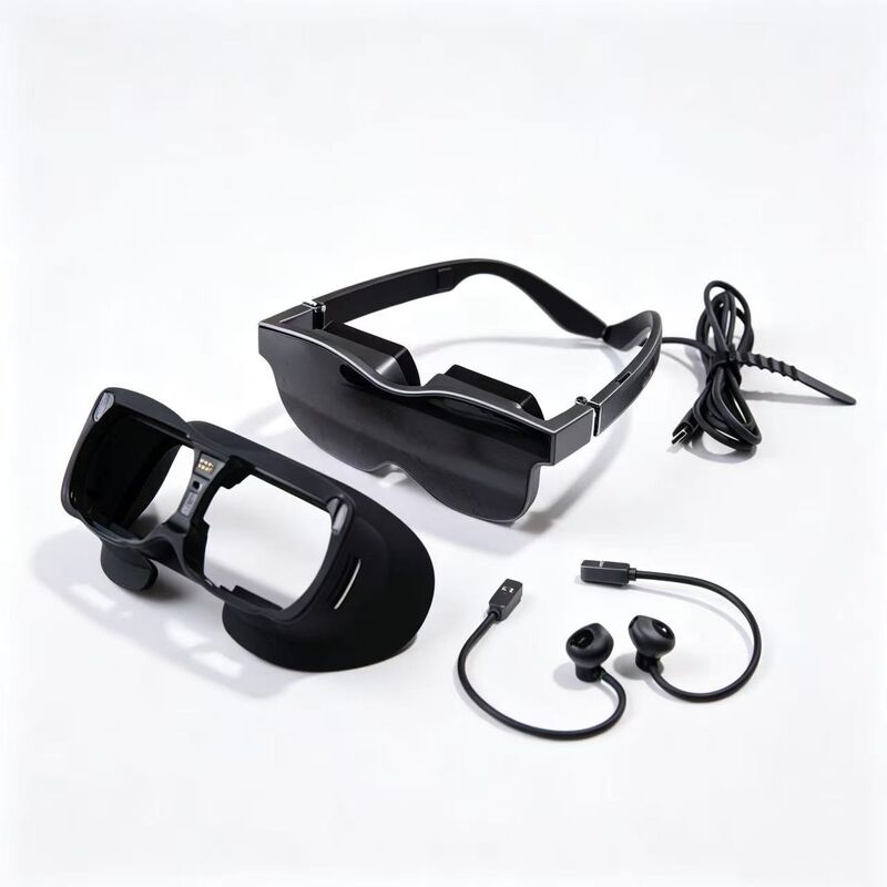 70° FOV 1080P ความละเอียด VR Smart Glasses ด้วยการปรับ Diopter และการเชื่อมต่อ USB-C