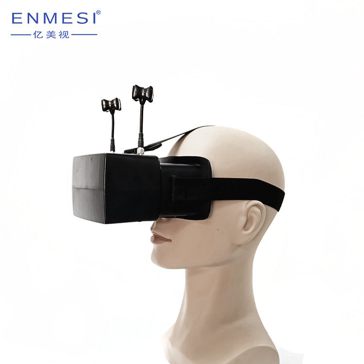 48 ช่อง HD FPV Goggles ขนาดใหญ่ FOV 4.3 นิ้วเสาอากาศคู่ 0/120 องศา FOV สำหรับ UAV