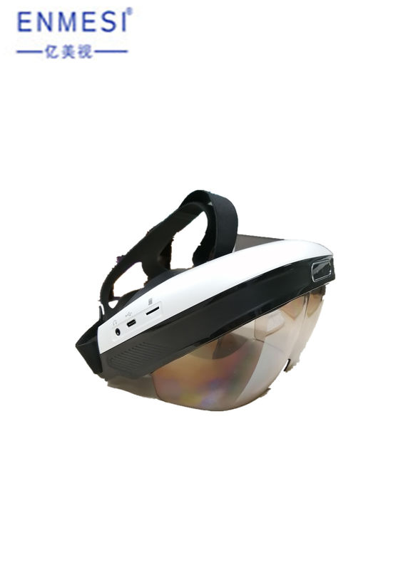 แว่นตาอัจฉริยะ AR แบบยืดหยุ่นจอแสดงผล AMOLED 1080P VR FOV 84 องศา 64G ROM ประเภทวิดีโอ 3 มิติ
