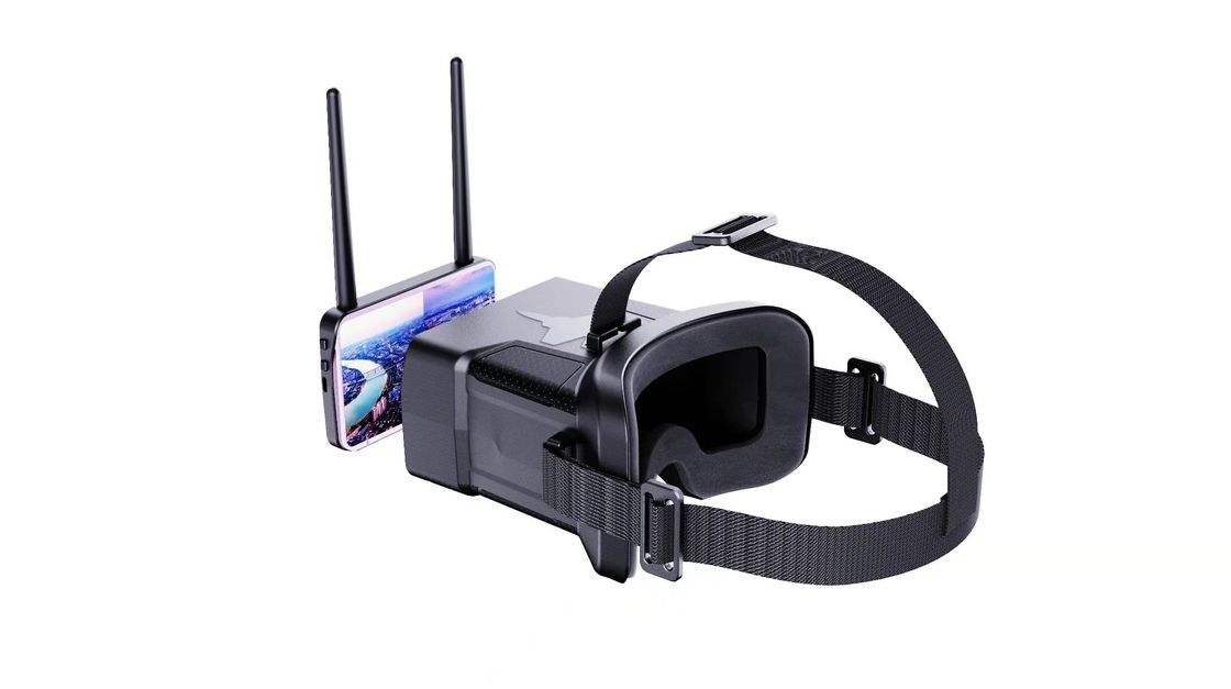 แว่นตา FPV สำหรับโดรนพร้อมหน้าจอ TFT ขนาด 4.3 นิ้ว, FOV 0-120 องศา, 48 ช่อง