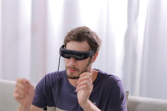 แว่นจริง 3D VR ตามสั่ง 1080P 43 องศา FOV Head Mounted Display