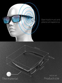 BT 5.0 การโทรแบบไร้สายแว่นตาโพลาริสโคป Antifatigue Audio Stereo Bluetooth Video Goggles