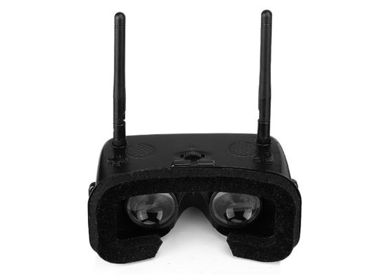 ปรับ IPD FPV Drone วิดีโอ Goggles TFT LCD สองจอแสดงผล 2 นิ้ว 5.8G ความถี่