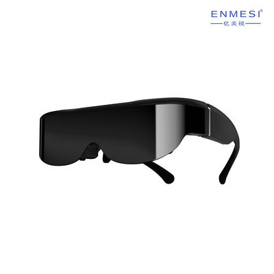 แว่นตาเสมือนจริง 3 มิติ 40 ° FOV จอแสดงผลแบบติดหัว LCOS USB C อินพุต Smart Glasses